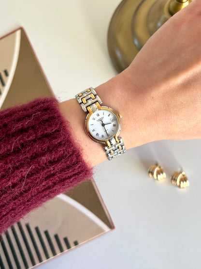 Longines QWR Two Tone Roman Dial Watch