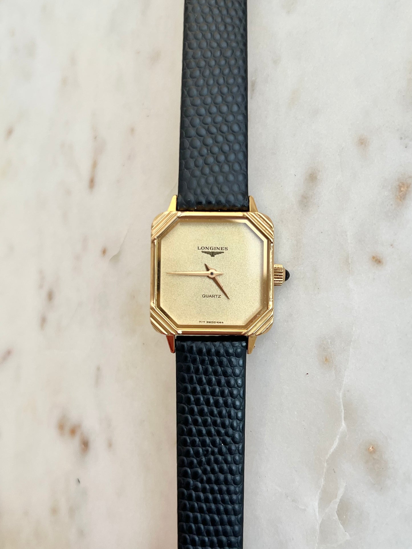 Longines Square Gold Women's Watch with Decorated Corners