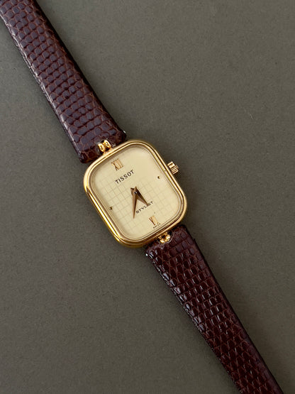 Tissot Stylist Gold Oval Woman's Watch