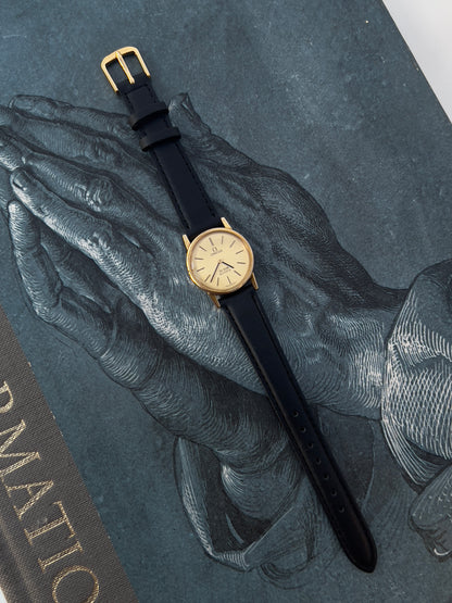 Omega Round Gold Toned Woman's Watch