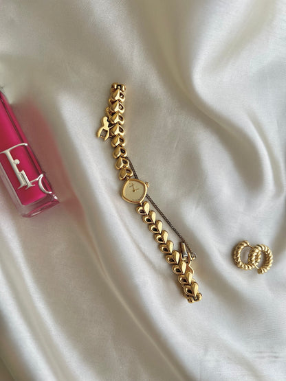 Seiko Hearts Chain Bracelet Golden Watch