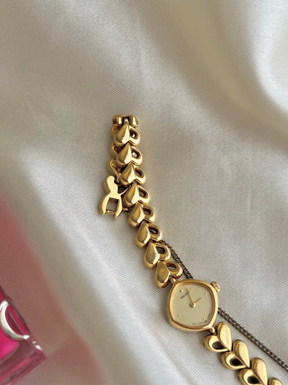 Seiko Hearts Chain Bracelet Golden Watch