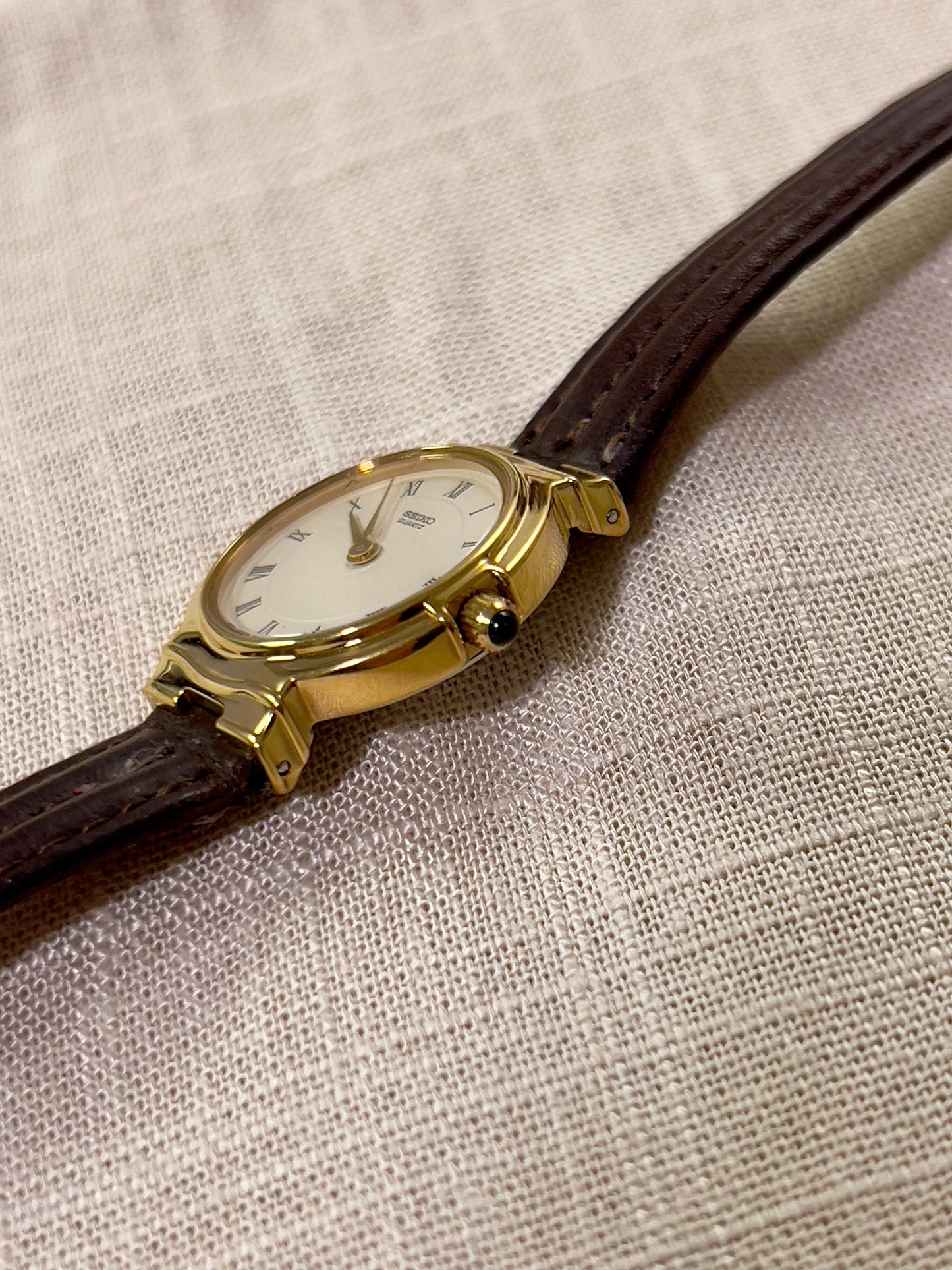Seiko Gold Toned Sculpted Woman's Watch