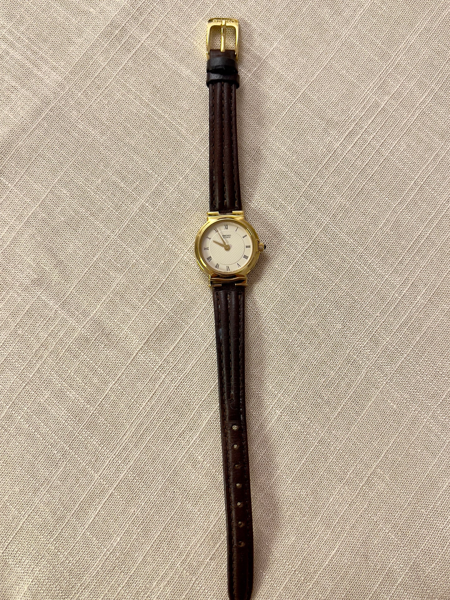Seiko Gold Toned Sculpted Woman's Watch