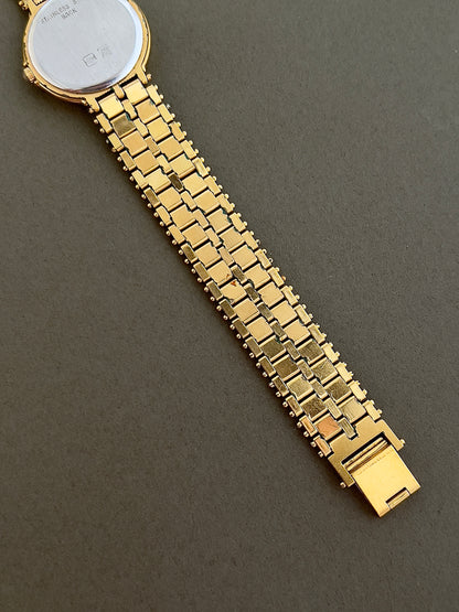 Longines Ladies's Watch in Gold with Unique Patterned Dial