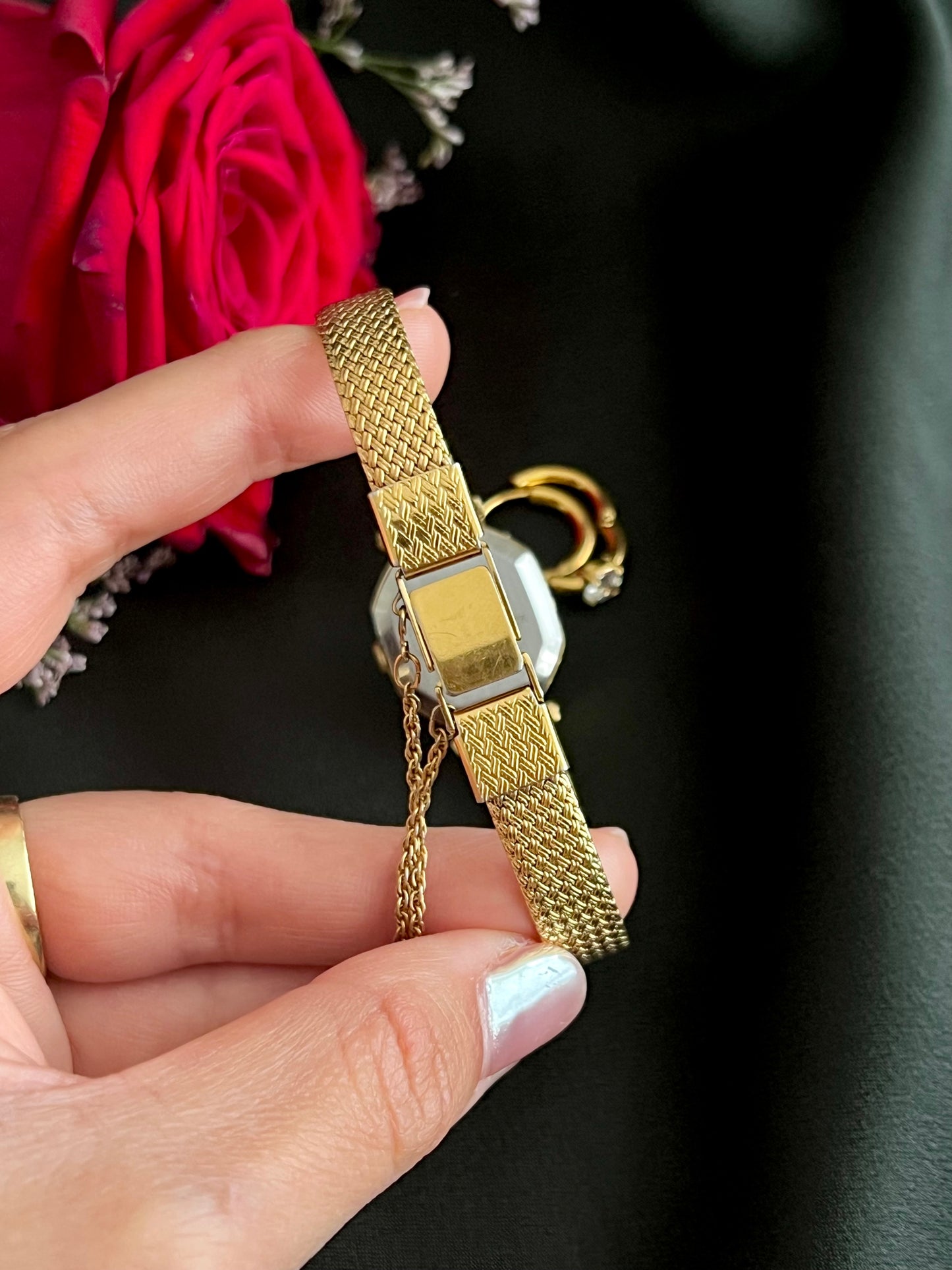 Seiko Octagonal Gold Mesh Bracelet Women’s Watch