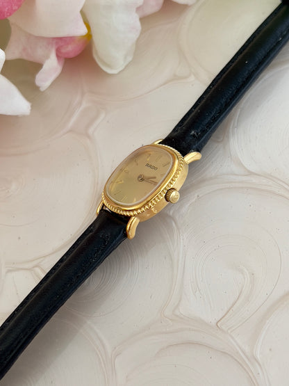 Rado Gold Cushion Ladies' Watch with Fluted Case