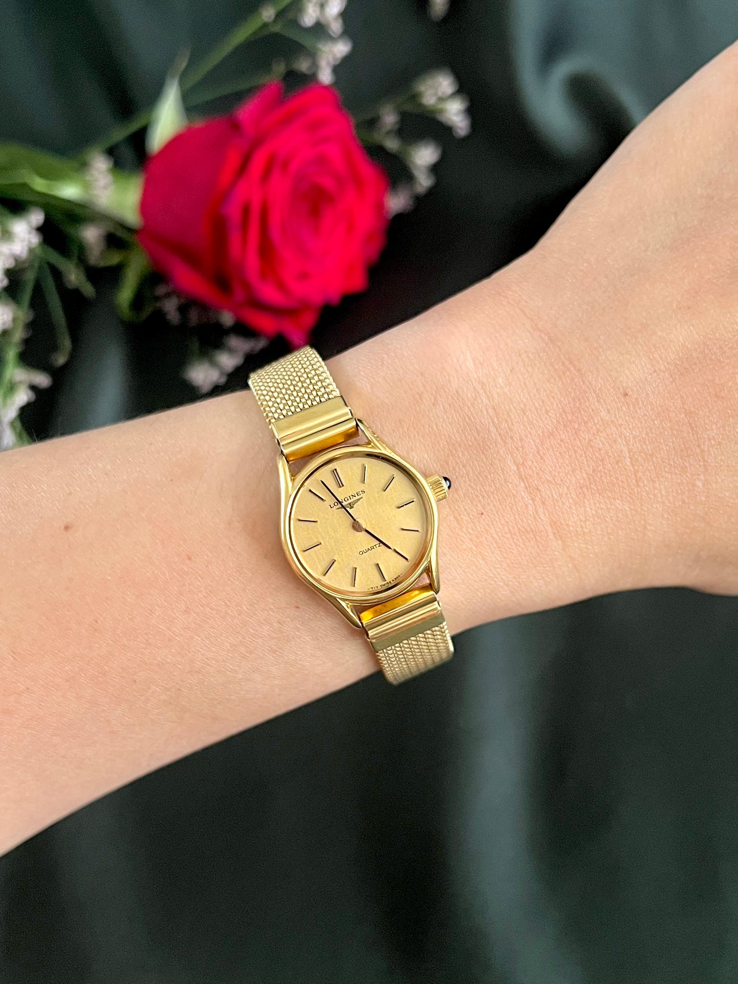 Longines Round Womens Watch with Champagne Dial