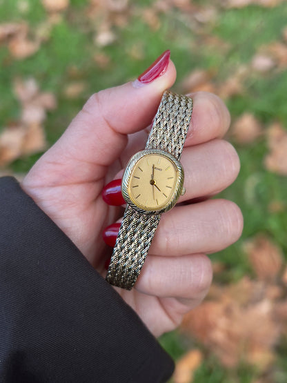 Seiko Gold Oval Ladies Watch