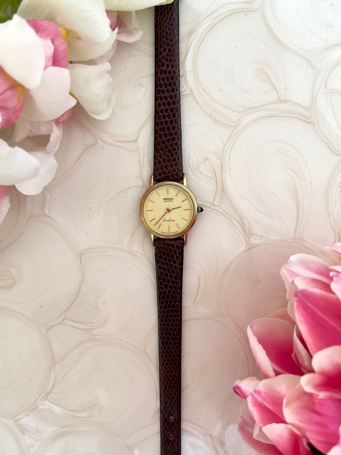 Seiko Exceline Ladies Watch with Stardust Champagne Dial