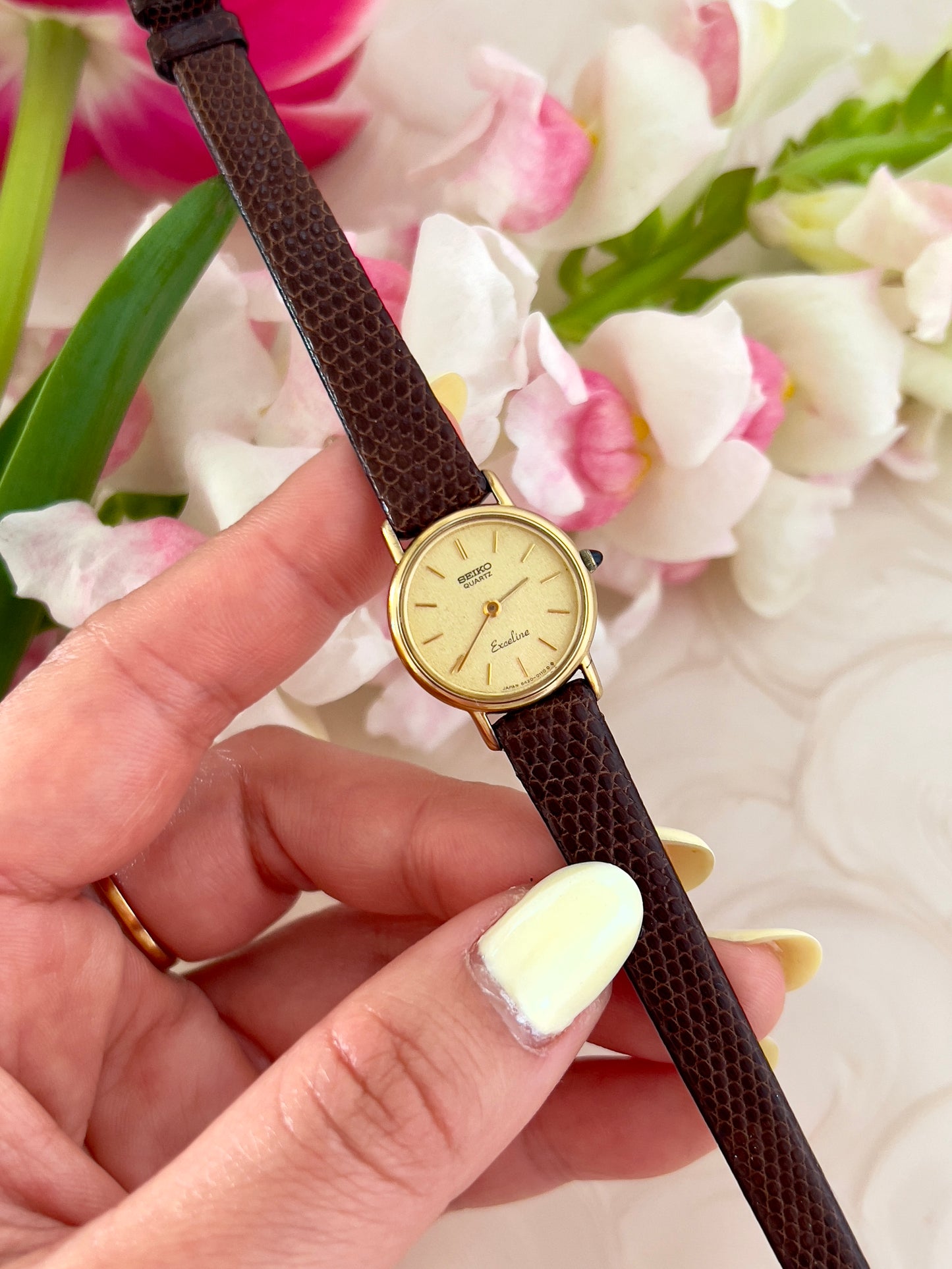 Seiko Exceline Ladies Watch with Stardust Champagne Dial