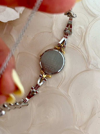 Seiko Gold and Silver Bracelet Ladies Watch with White Dial