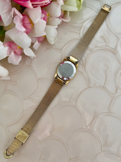 Omega De Ville in Gold with Mesh Bracelet