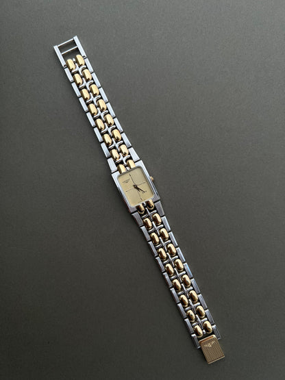 Longines QWR Ladies Two Tone Bracelet Watch with Champagne Dial
