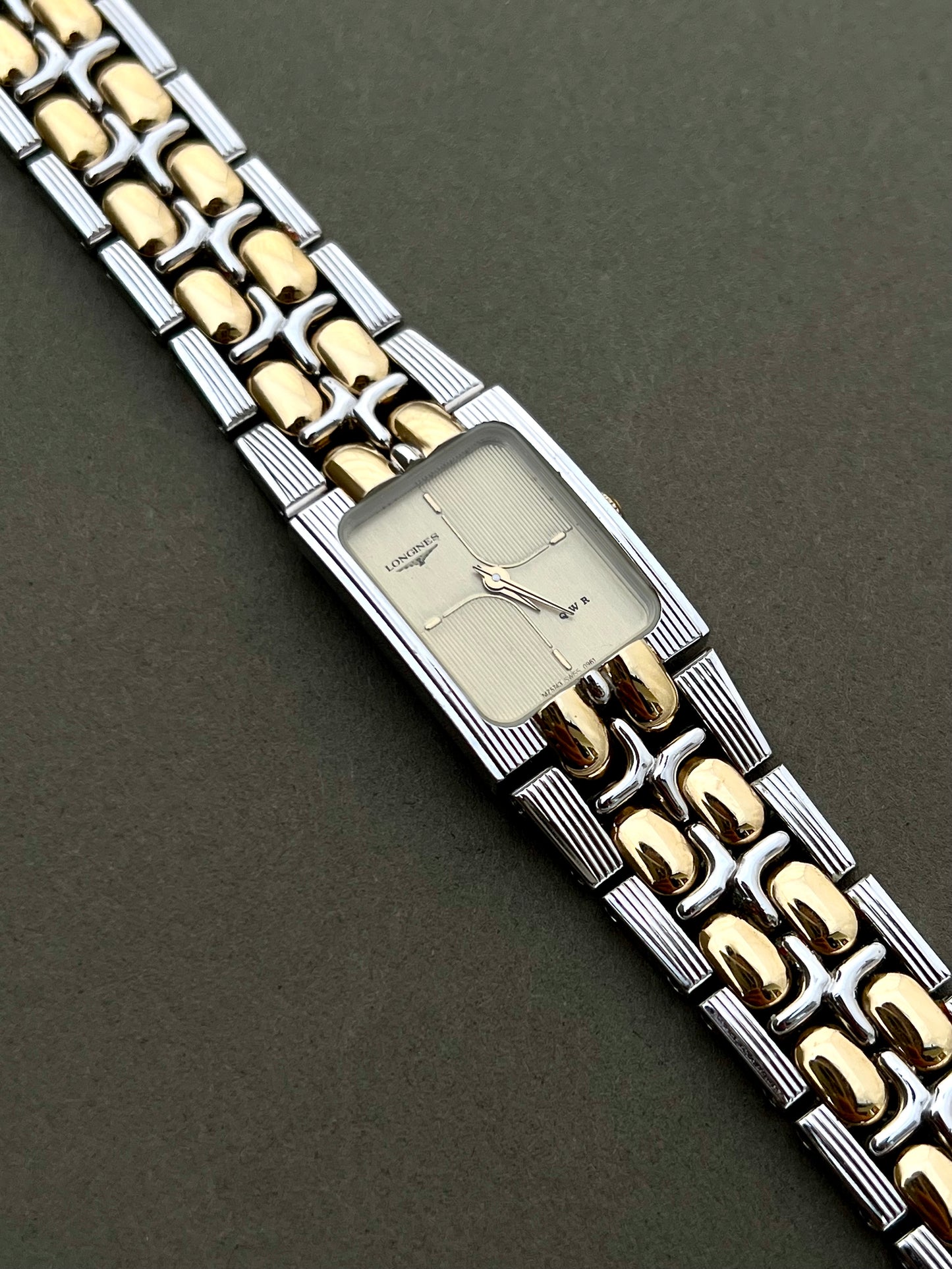 Longines QWR Ladies Two Tone Bracelet Watch with Champagne Dial