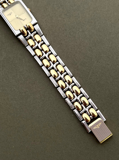 Longines QWR Ladies Two Tone Bracelet Watch with Champagne Dial