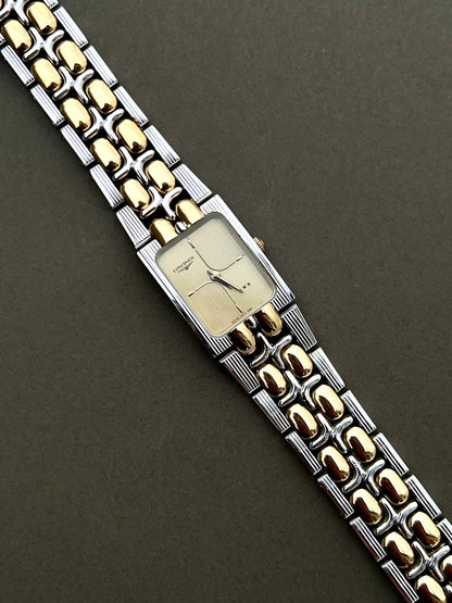 Longines QWR Ladies Two Tone Bracelet Watch with Champagne Dial