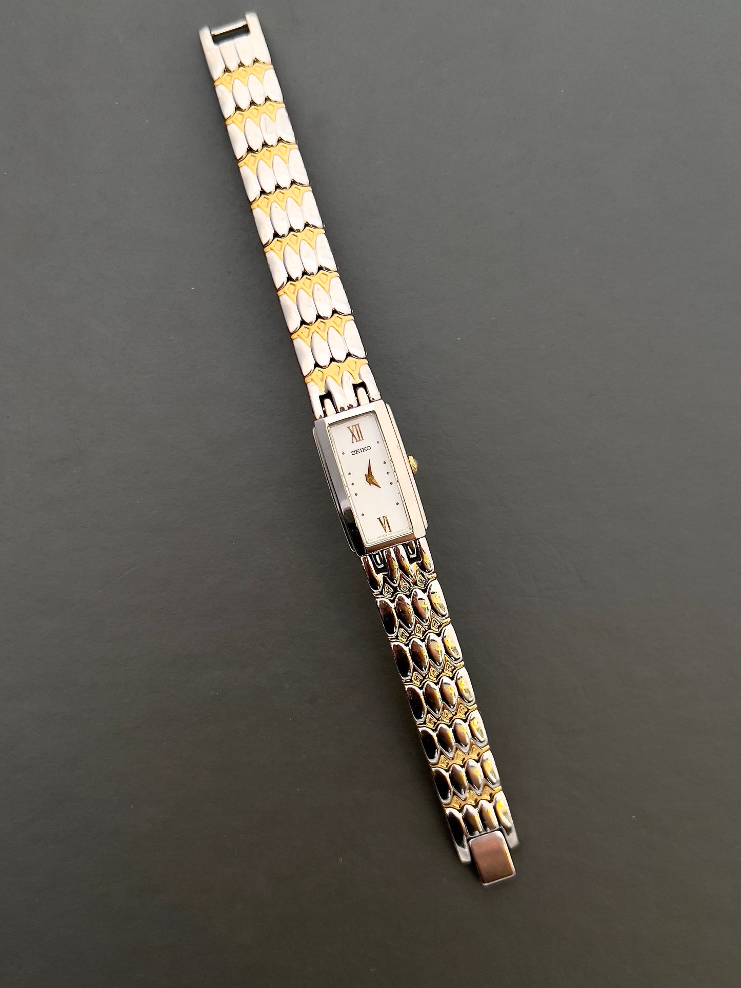 Seiko Ladies Two Tone Bracelet Watch with White Dial