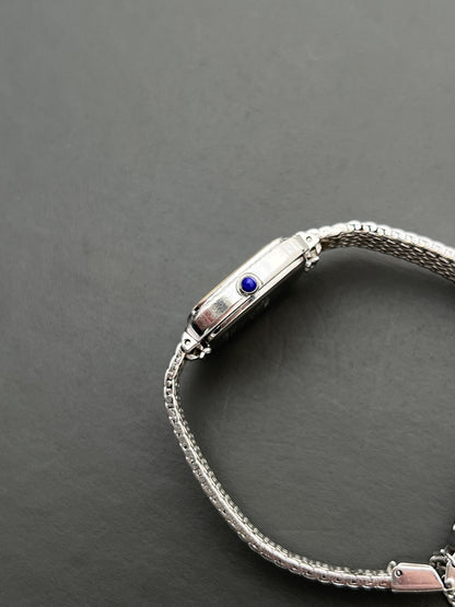 Rado Elegance Ladies Watch in Silver with Textured Dial and Woven Bracelet