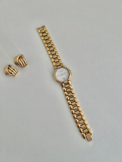 Christian Dior Gold Tone Octagonal Women's Watch