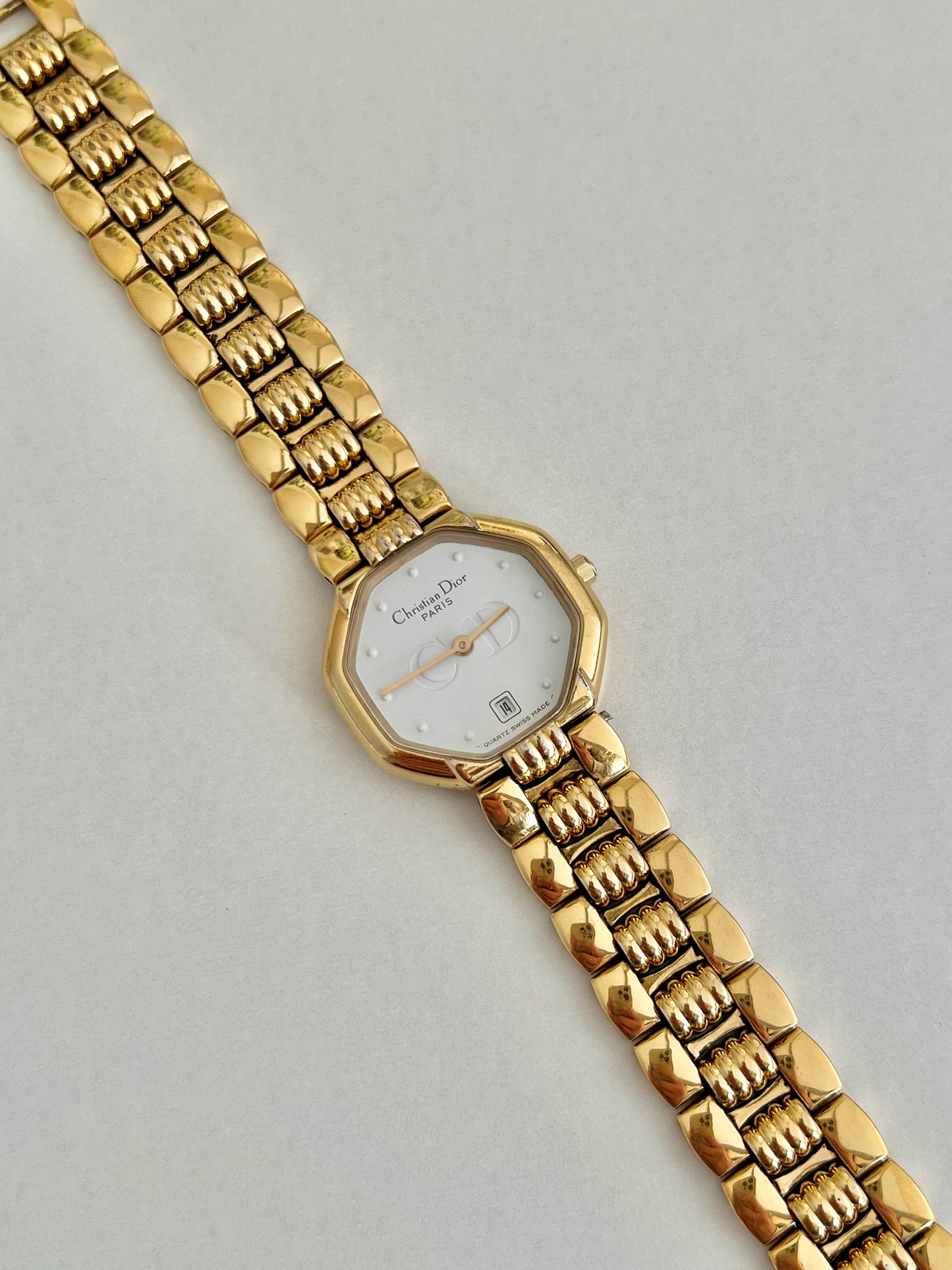 Christian Dior Gold Tone Octagonal Women's Watch