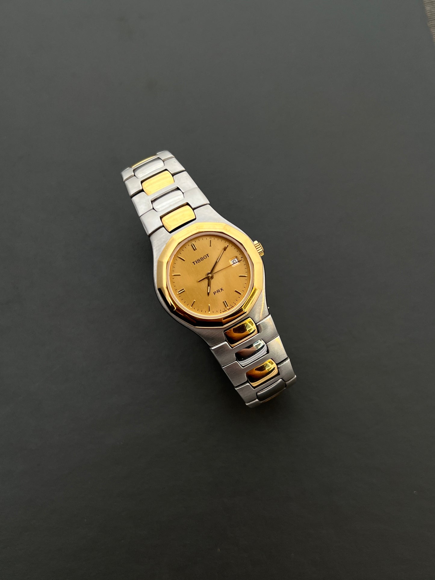 Tissot PRX Two Tone Champagne Dial with Integrated Bracelet