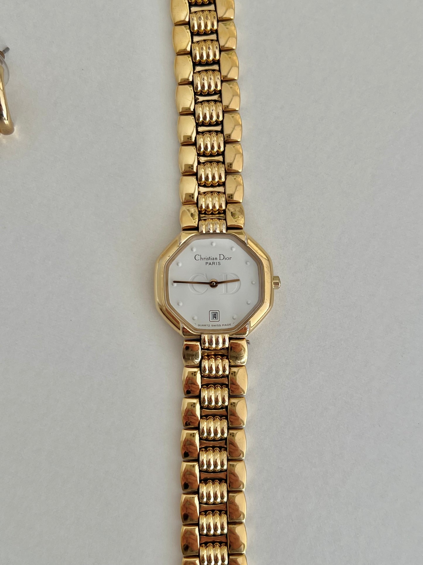 Christian Dior Gold Tone Octagonal Women's Watch
