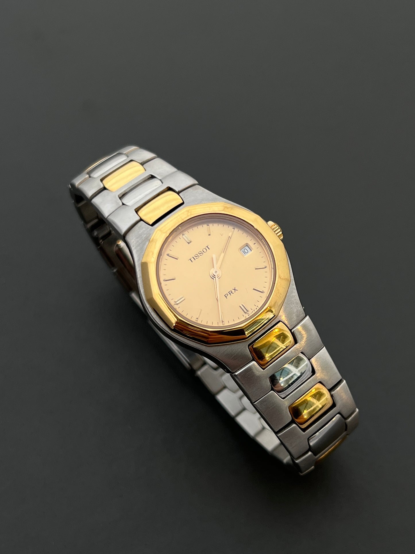 Tissot PRX Two Tone Champagne Dial with Integrated Bracelet