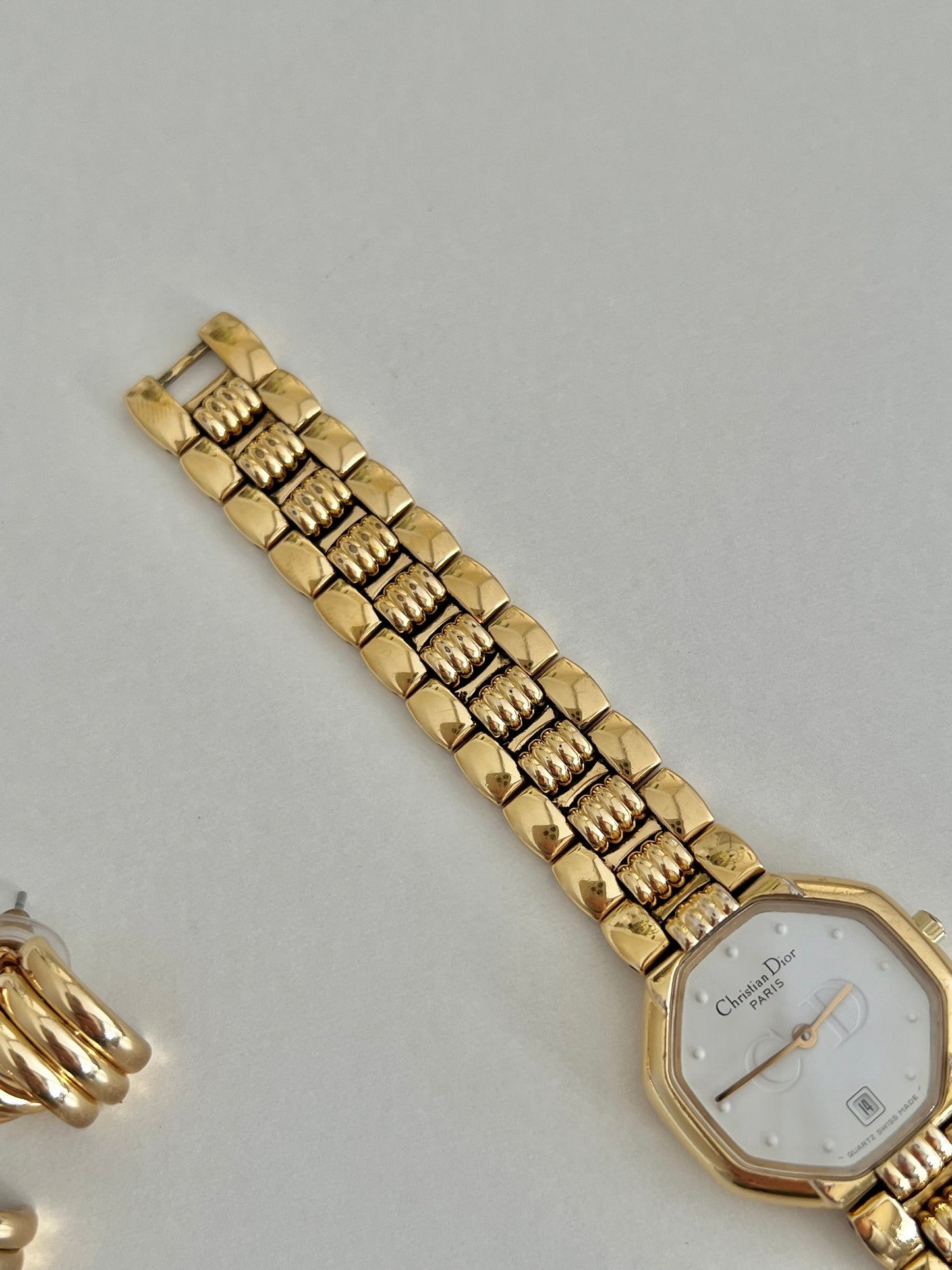 Christian Dior Gold Tone Octagonal Women's Watch