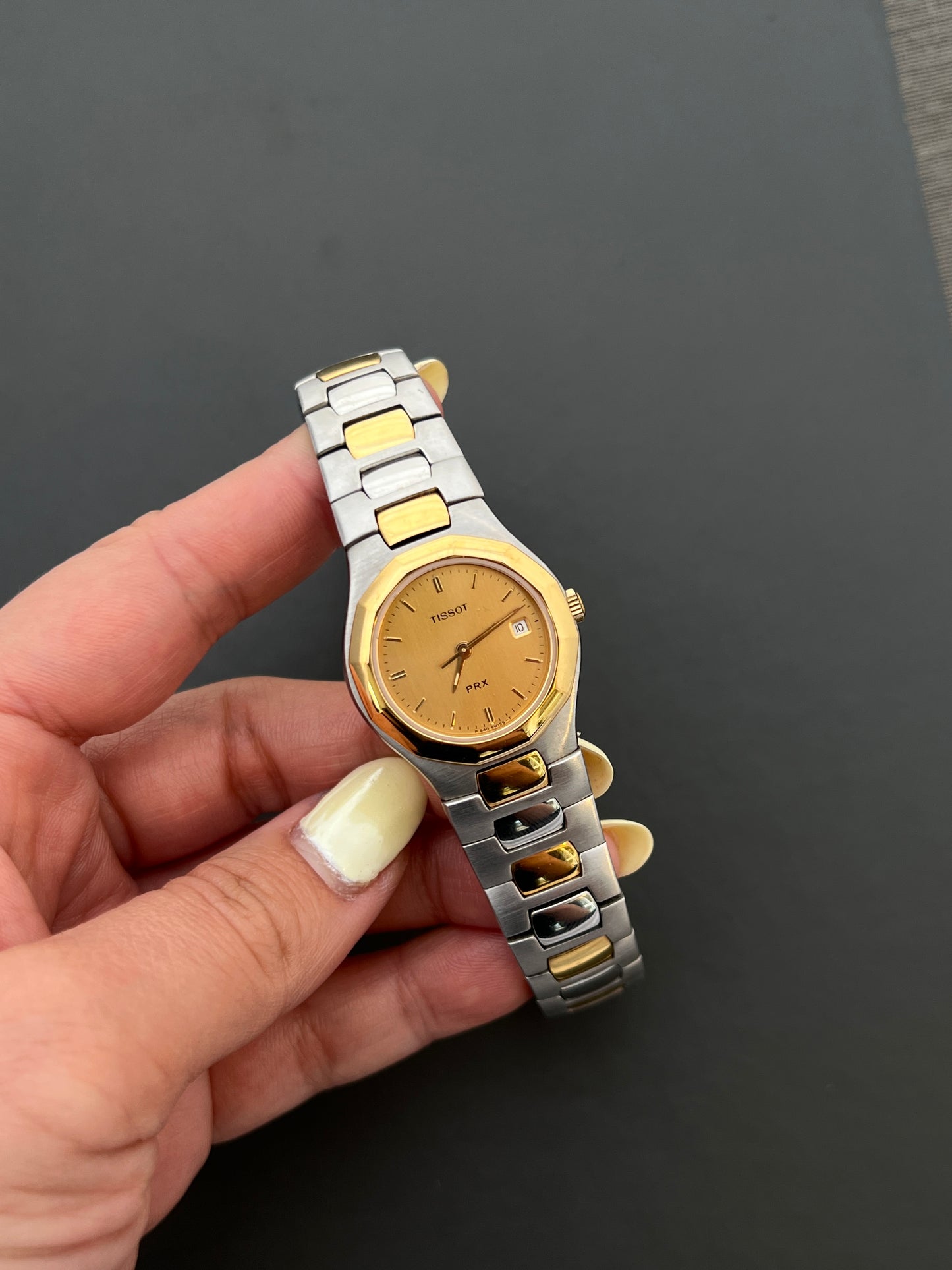 Tissot PRX Two Tone Champagne Dial with Integrated Bracelet