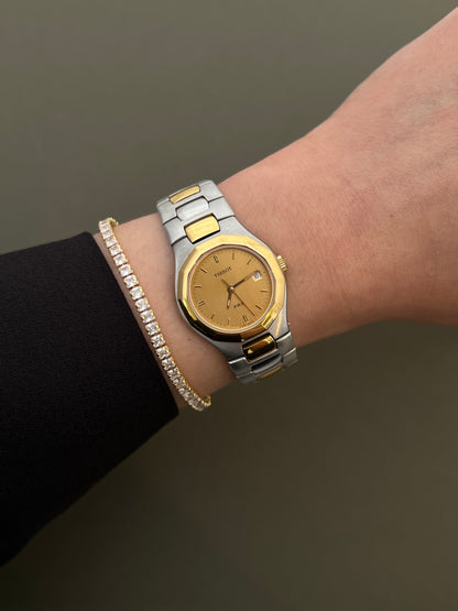 Tissot PRX Two Tone Champagne Dial with Integrated Bracelet