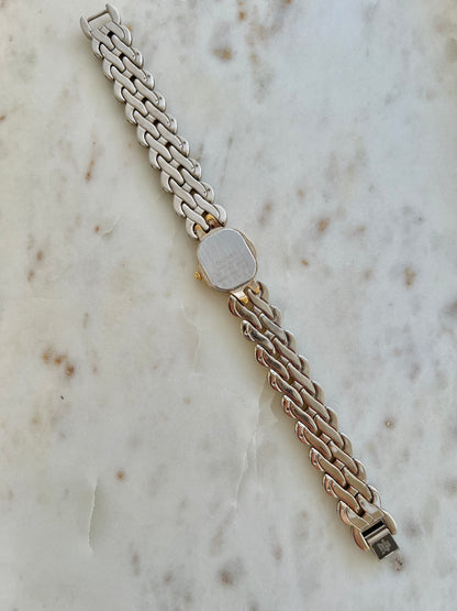 Seiko Two Tone Sculptural Bracelet Women’s Watch