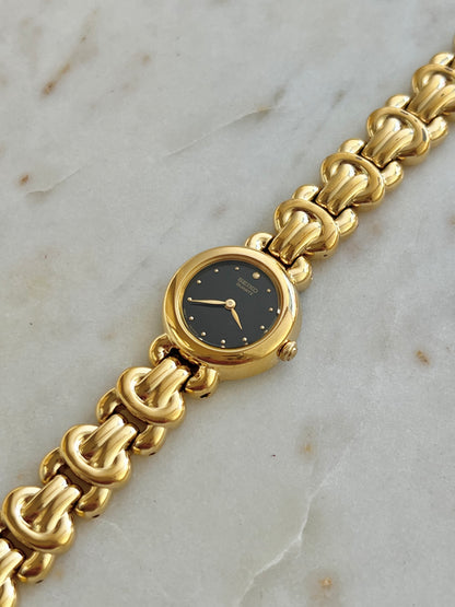 Seiko Black Dial Knot Bracelet Women’s Watch