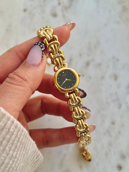 Seiko Black Dial Knot Bracelet Women’s Watch