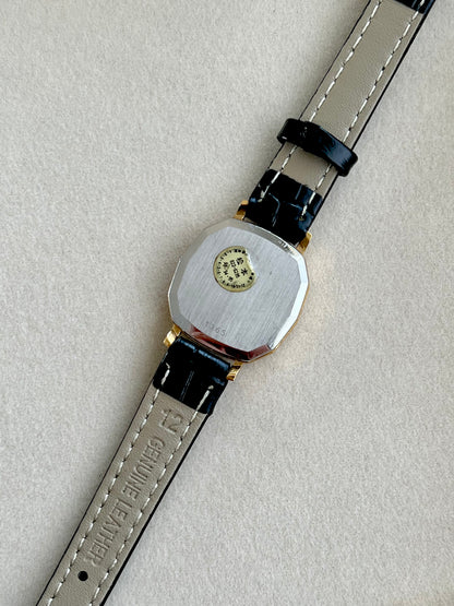 Omega De Ville Soft Octagonal Black Dial Womens Watch