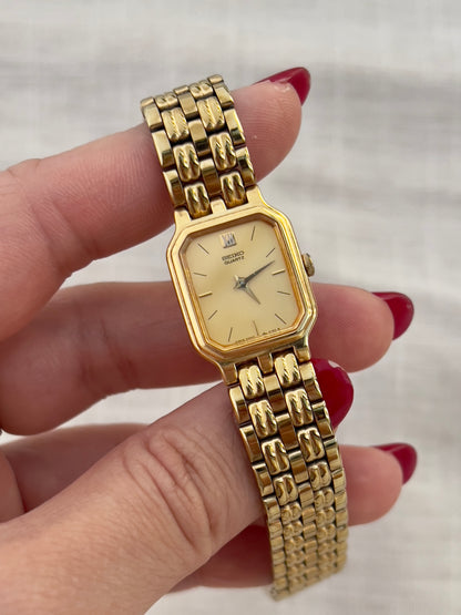 Seiko Gold Toned Tank Women's Watch