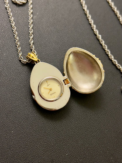 Tasaki Egg Pendant Watch with Pearl