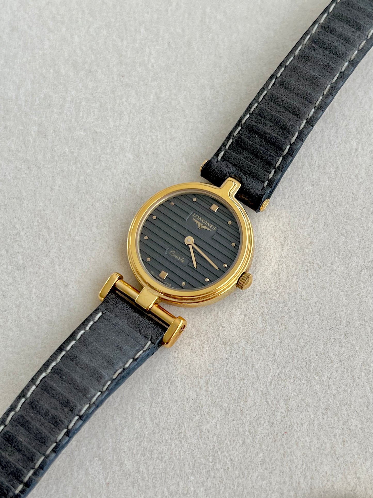 Longines Round Women's Watch With Asymmetrical Lugs in Warm Gold