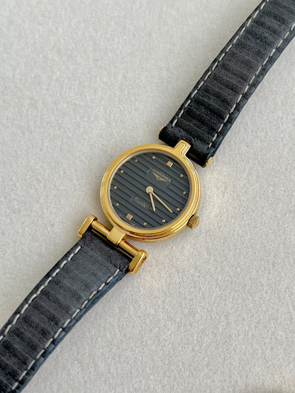 Longines Round Women's Watch With Asymmetrical Lugs in Warm Gold