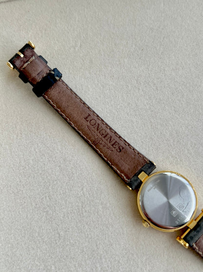 Longines Round Women's Watch With Asymmetrical Lugs in Warm Gold