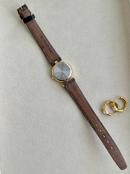 Longines Round Women's Watch With Asymmetrical Lugs in Warm Gold