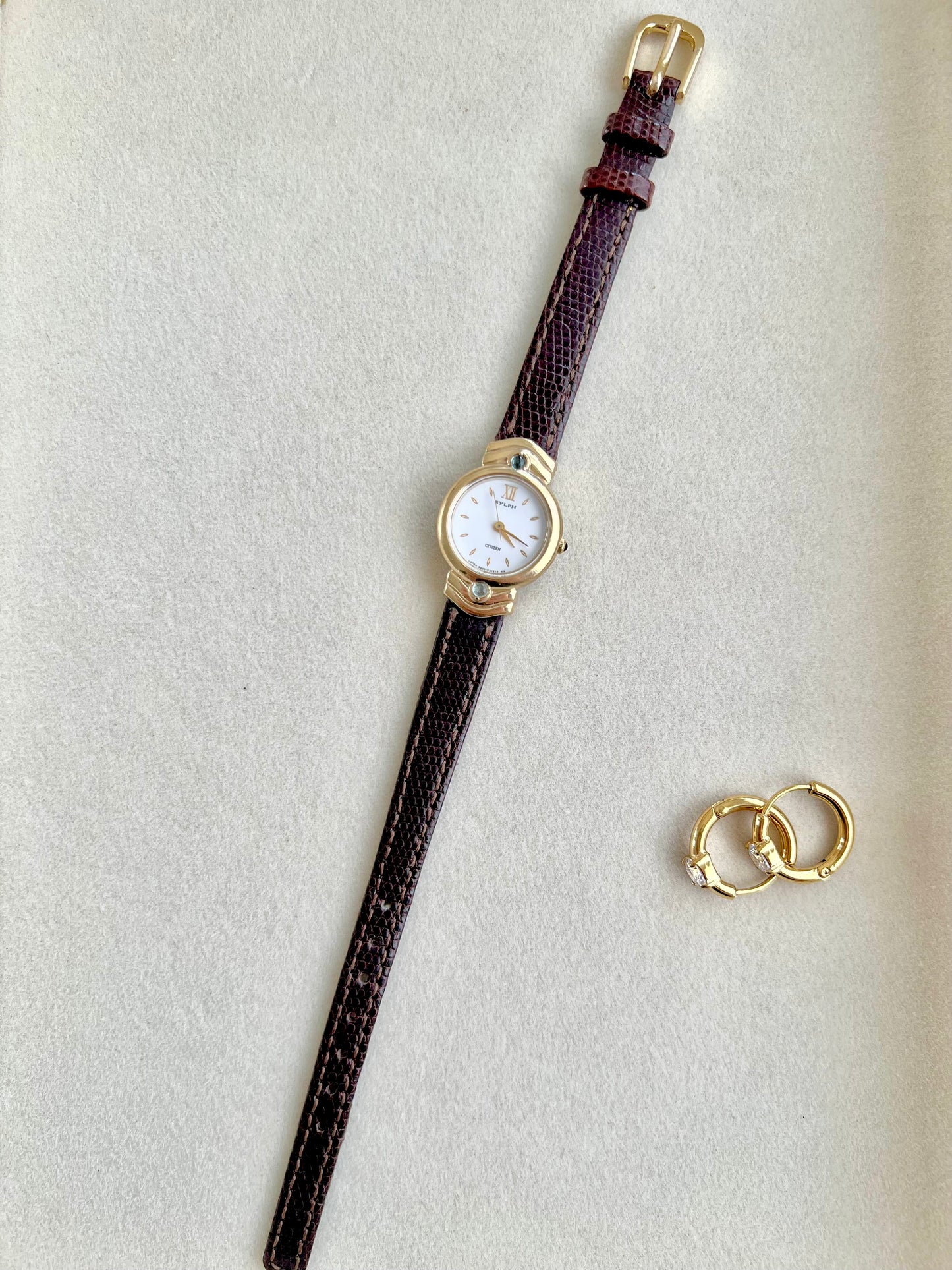 Citizen Gold Toned Women's Watch with Blue Stone