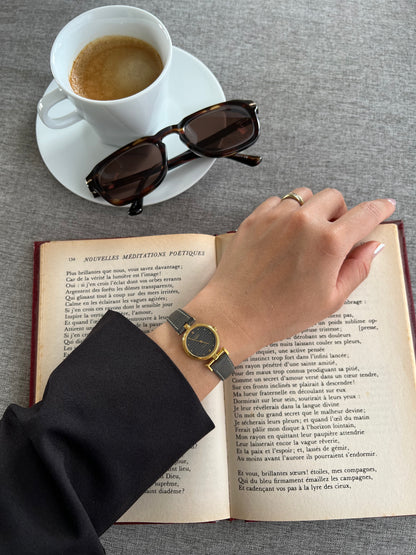Longines Round Women's Watch With Asymmetrical Lugs in Warm Gold