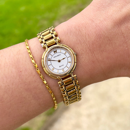 Seiko x Nina Ricci Ladies’ Gold-Tone Watch