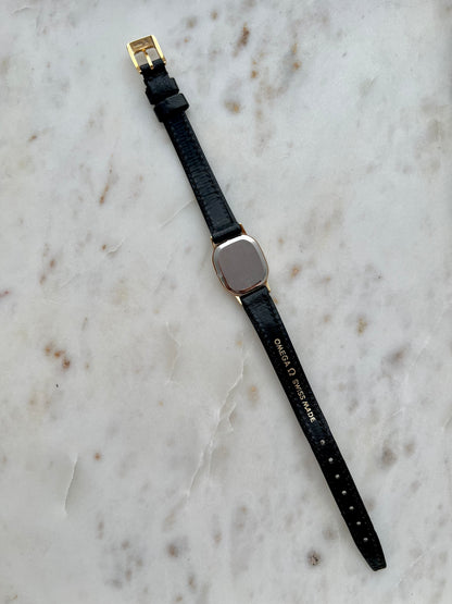 Omega De Ville Two Tone Women’s Watch with Textured Dial & Wreath Bezel