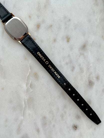 Omega De Ville Two Tone Women’s Watch with Textured Dial & Wreath Bezel