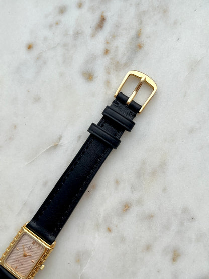 Omega De Ville Gold Women’s Watch with Patterned Champagne Dial