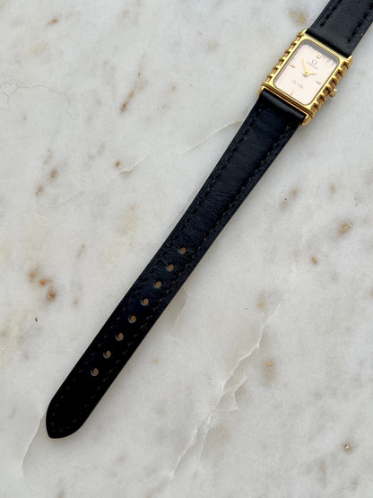 Omega De Ville Gold Women’s Watch with Patterned Champagne Dial