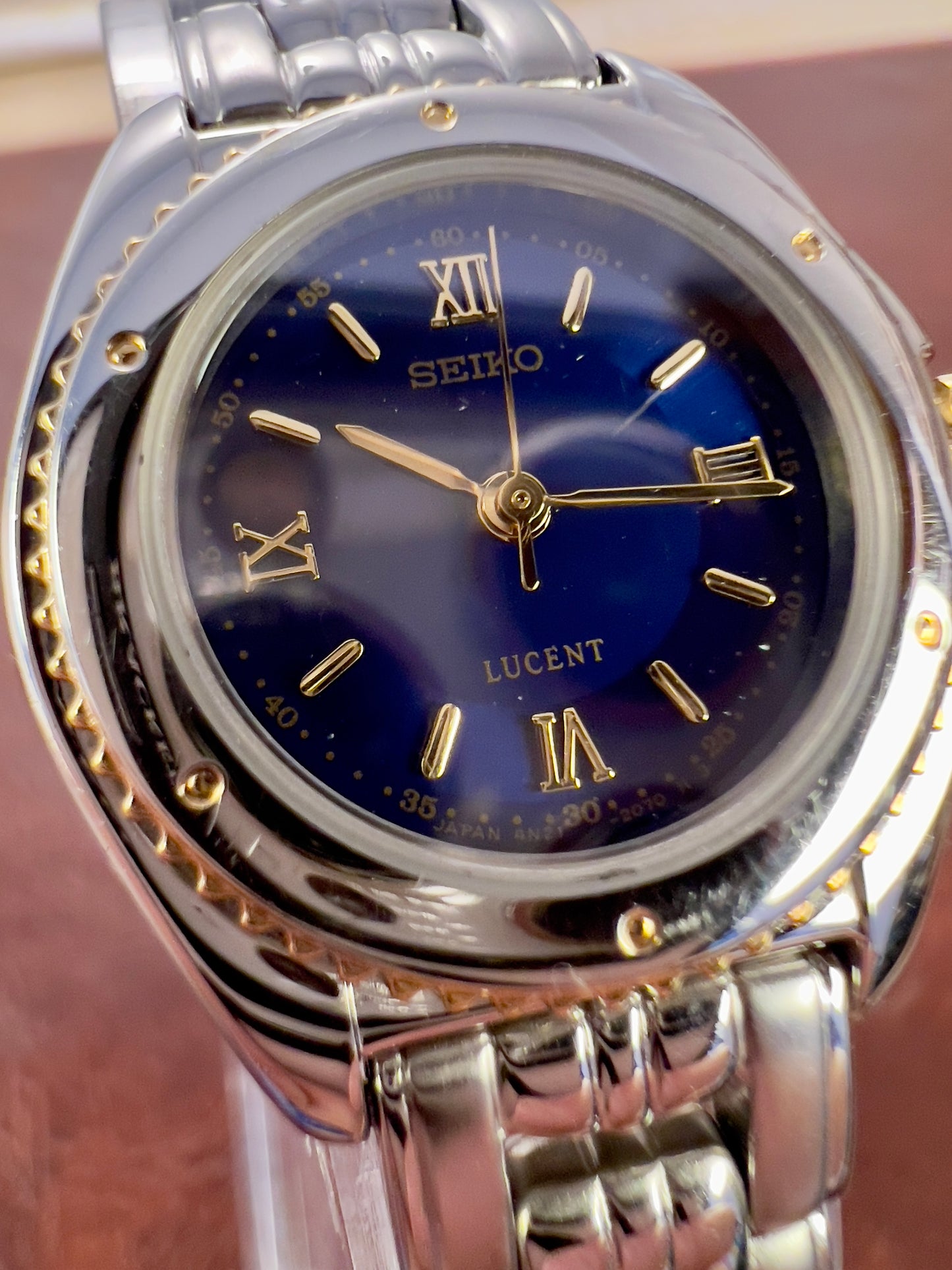 Seiko Lucent Casual Women's Watch with Striking Blue Dial - With Box