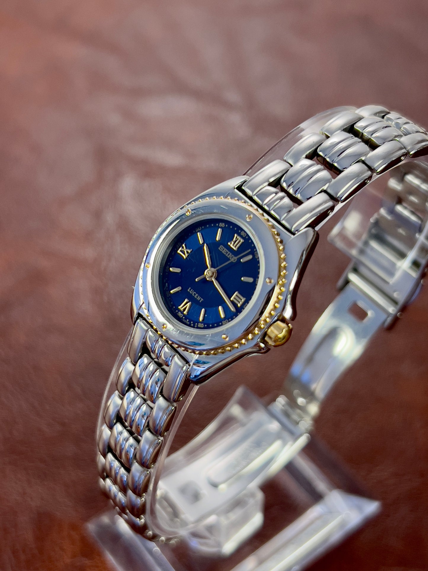 Seiko Lucent Casual Women's Watch with Striking Blue Dial - With Box